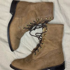 Brown Lace Up Boots!!